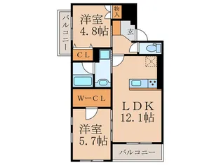 コ-トハウス行橋【2階】の間取り