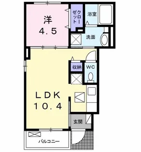 カーサ ヴェルデ【1階】の間取り