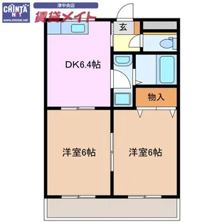 シャトー ドゥ ブリヤン【1階】の間取り