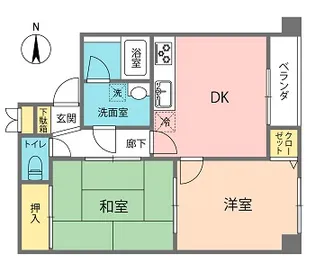 ハピネスMARUKOI【3階】の間取り