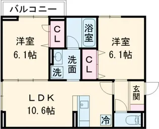 セレスティア鹿浜【3階】の間取り