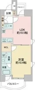 さくらHills名駅NORTH【6階】の間取り