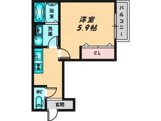 ALEGRIA東花園【3階】の間取り