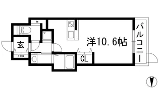 ルクラージュ室町【1階】の間取り