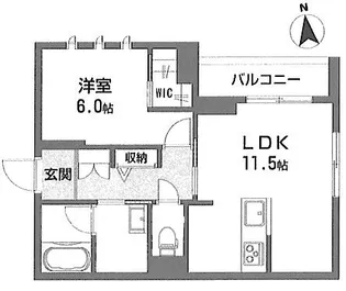 ベリテ常盤台【2階】の間取り