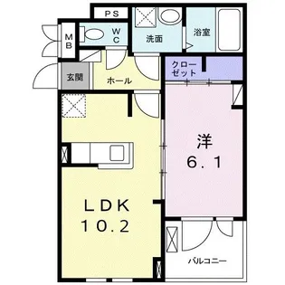 カーサココアヴェニュー【3階】の間取り