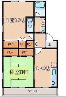 アーバンK B【2階】の間取り