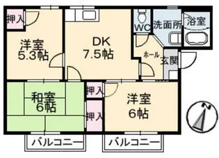 フレグランス マウンテン棟【2階】の間取り