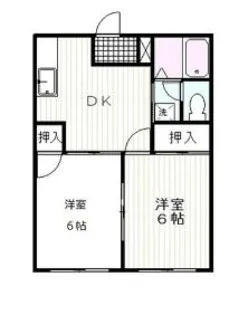 コーポラス杉山II【1階】の間取り