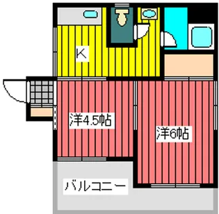 朝日コーポラス【1階】の間取り