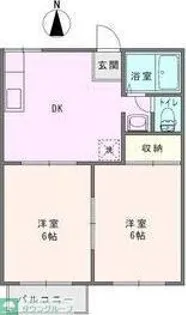 サニータウンB棟【2階】の間取り