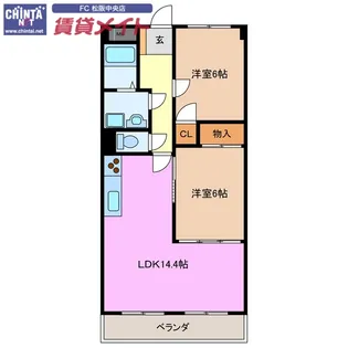 エリジオンII【1階】の間取り