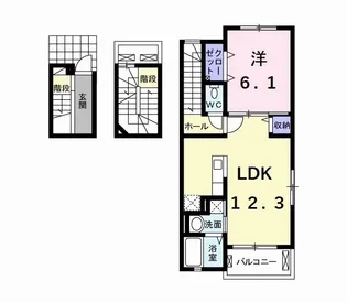 ルミナーレ田中【3階】の間取り