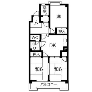 グリーンヒルズ猪子石【2階】の間取り