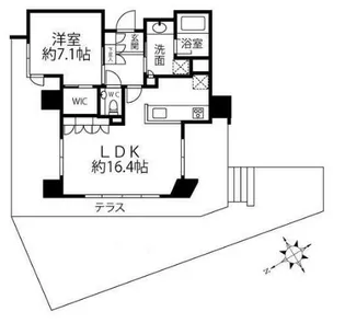 イニシア高輪プレシアスコート【2階】の間取り
