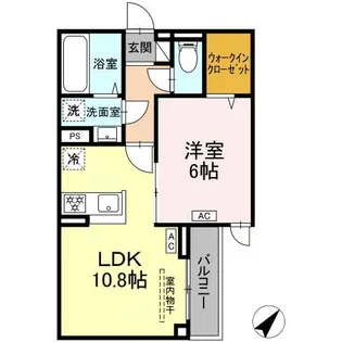 セレスティア南田中【2階】の間取り