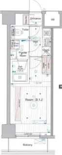 ベルグレードSKDUE【5階】の間取り