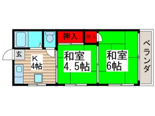 第二日の出荘【2階】の間取り