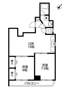 サンファスト中馬込【8階】の間取り