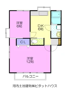 リトル・ポンド・ハイツ B【2階】の間取り