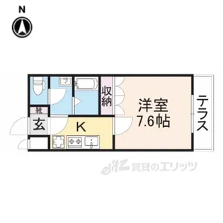 サンパレス友が丘【1階】の間取り