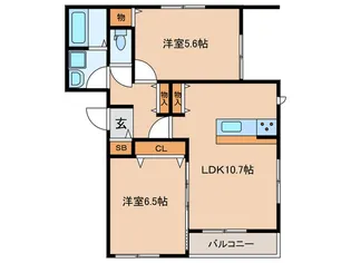 アゼレア【1階】の間取り