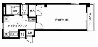 フェリエ四谷【4階】の間取り