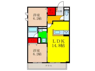 パークサイドファーム【1階】の間取り