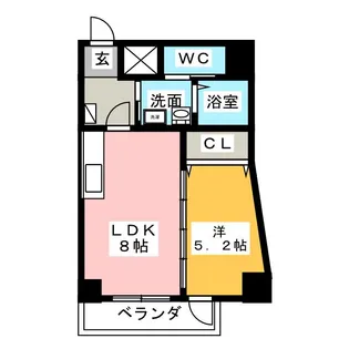 サン・アルティア鶴舞【8階】の間取り