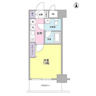 セレーノ品川【7階】の間取り