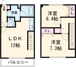Asahi館Bの間取り