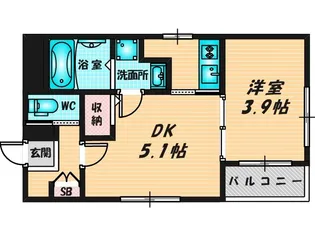 ハーモニーテラス小路東III【1階】の間取り