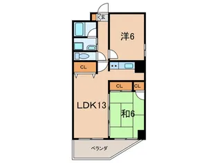ドミール湊西【3階】の間取り