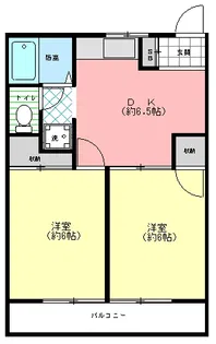 リバーハイツ【2階】の間取り