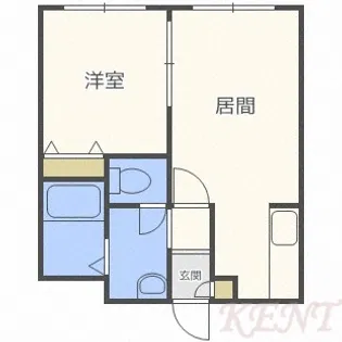 WhiteLily発寒8条【3階】の間取り