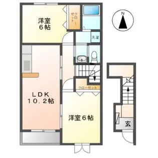 トキ リバーサイドスクエア C【2階】の間取り