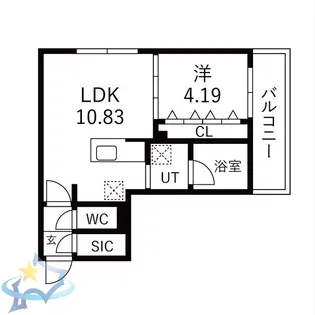 Villa Aura【2階】の間取り