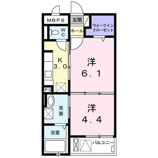 カーサ アリエッタ【2階】の間取り