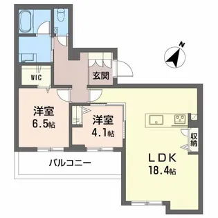 南浜田レジデンス【3階】の間取り