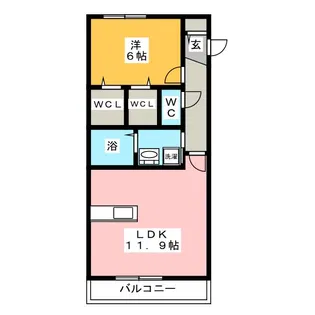 ルミエール峰沢【2階】の間取り