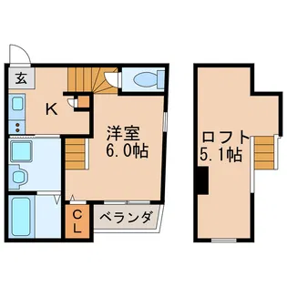 グルージャ黒門【1階】の間取り