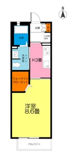 フ・ミールD【2階】の間取り