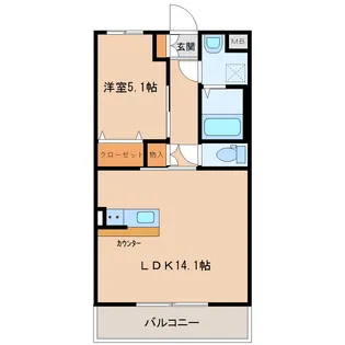 ソレアード小瀬I【3階】の間取り