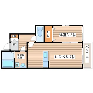 マノアーレ長町南【1階】の間取り