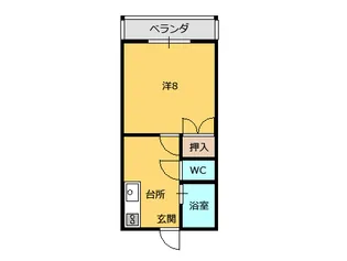 KTハイツ【1階】の間取り
