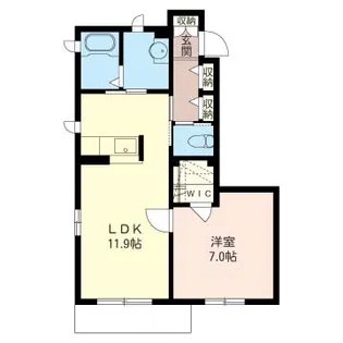 シャーメゾンシャングリラ【1階】の間取り