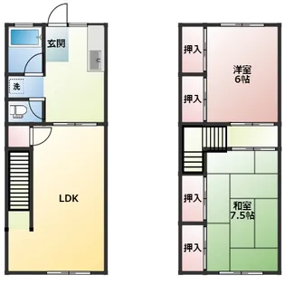 宮本荘【2階】の間取り