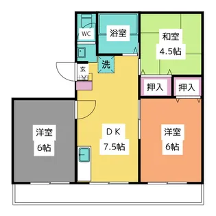 コーポ山田【4階】の間取り