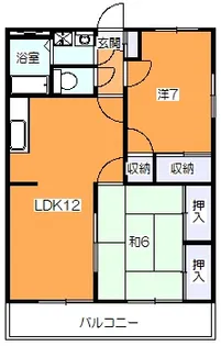 アベニールB【1階】の間取り