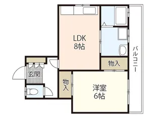 境田アパ-ト【2階】の間取り
